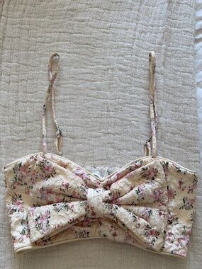 Altar’d State Floral Bow Crop Top